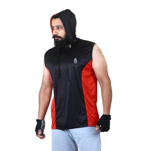 Image of Sleeveless Hoodies T Shirts for Men - Gym Vest, Sando Tank Top Wear, Workout Baniyan, Bodybuilding Tshirts, Sports Tshirt Vests