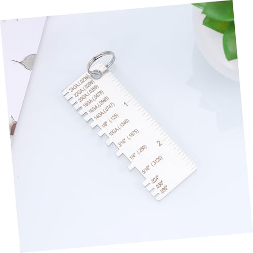 2pcs Herramienta Medidora para Soldadura Calibrador de Espesor de Metal Portátil Métrico miniatura 5