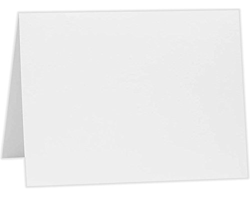 Image of LUXPaper A1 Folded Cards | 3 1 /2 inch x 4 7 /8 inch | Bright White | 80lb. Cover | 50 Qty