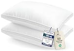 Utopia Bedding Pillows 2 Pack Standard Size, (White) Hotel Quality Pillows, Brushed Fabric, Bed Pillow for Back, Stomach or Side Sleepers - 20 x 30 inch / 50 x 75 cm