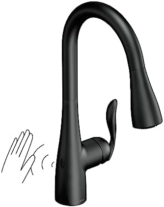 Moen Arbor Chrome One-Handle Pulldown Kitchen Faucet Featuring Power Boost and Reflex, 7594C, 0.375