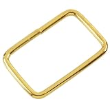 AERZETIX | Lot de 12 Boucles rectangulaires en métal couleur doré | passage de sangle 25 m...