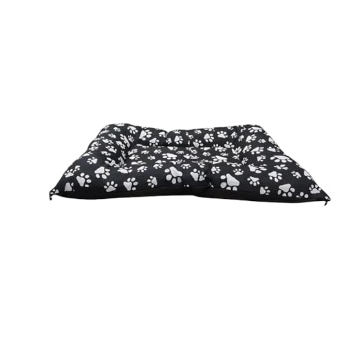Colchonete Pet Macio Para Cachorro P-XG Caminha Cama Alta Durabilidade Lavável com Zíper Confortável (Preto, XG - 118x83 cm)