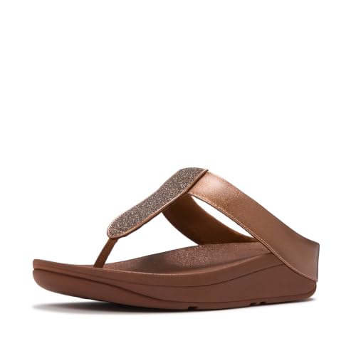 Image of FitFlop Women's FINO Glitterdust Metallic Toe Post Flip Flop Sandal