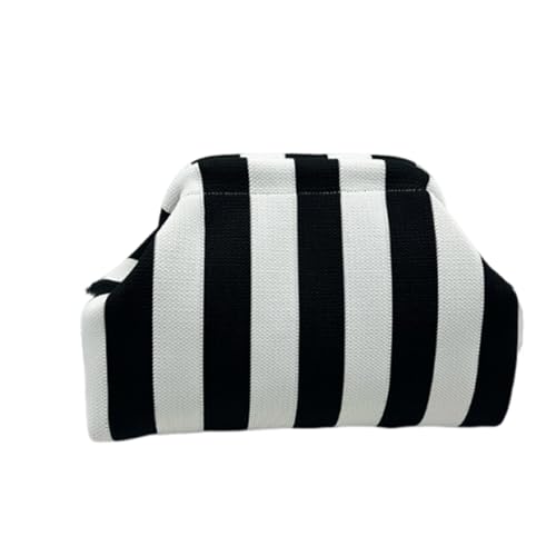 vreplrse Bolso de playa de verano, bolso de punto a rayas, compacto, tejido, resistente y para playa, viajes, accesorios de fotografía.
