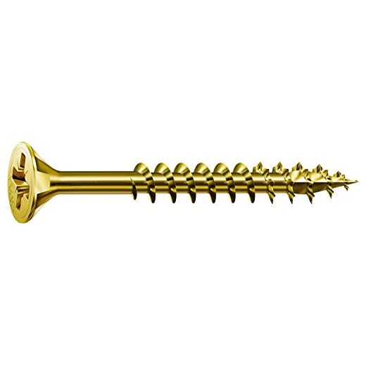 SPAX universalskruv, 5,0 x 70 mm, 200 styck, korsspår Z2, sänkhuvud, partigänga, 4CUT, YELLOX, 0291020500705
