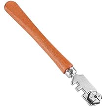 130MM Professional Six Wheel Glass Cutter Craft Cutting Tool W/Wooden Handle 6 Carbide Cutter Wheels Tile Glass Cutter