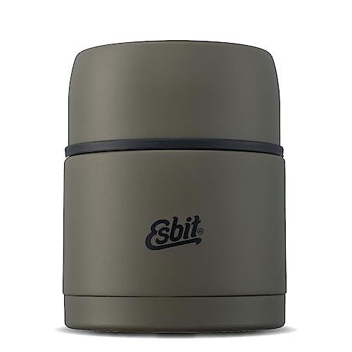 Esbit Depósito térmico clásico para alimentos – 500 ml en verde oliva – de acero inoxidable para alimentos calientes y fríos
