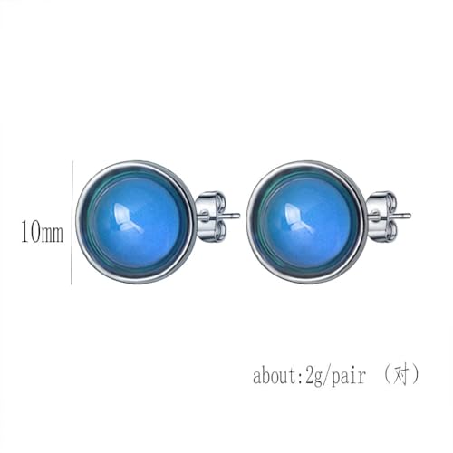 Conjunto de joyas que cambian de color con collar y pendientes de diseño emotivo 4