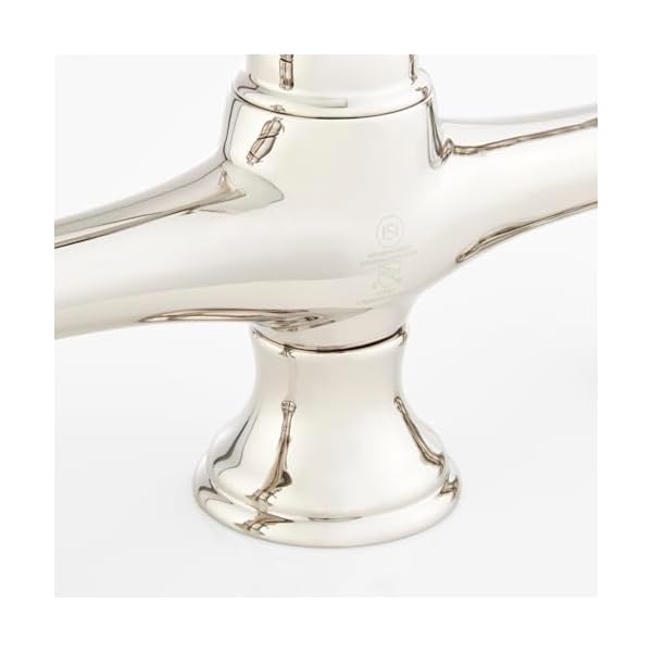   Signature-Hardware-954037-Delacour-175-GPM-Double-Handle-Bridge-Kitchen-Faucet-with-Side-Spray-Brushed-Gold