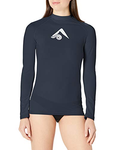 Kanu Surf Women's Keri Long-Sleeve UPF 50+ Rashguard, Slate Grey, Medium