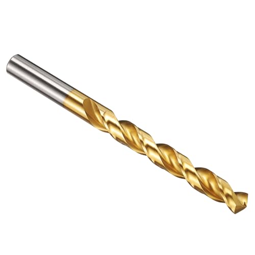 PATIKIL 12mm Drill Bit, M42 8% Cobalt High-Speed Steel Jobber Straight Shank 135° Titanium Nitride (TiN) Coated for Hard Metal Stainless Steel - 1 Pack