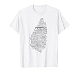 Mapa de Montserrat, Montserrat en idiomas del mundo Camiseta