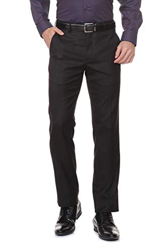 Image of Van Heusen Men's Mid Rise Formal Slim Trousers