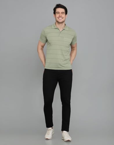 Image of INKKR Striped Polo Neck T-Shirt Dora Combo