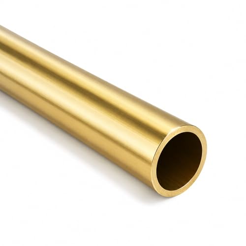 H62 Brass Round Tube 500mm Length OD 5mm-65mm 1.5mm Wall Thickness 1Pcs