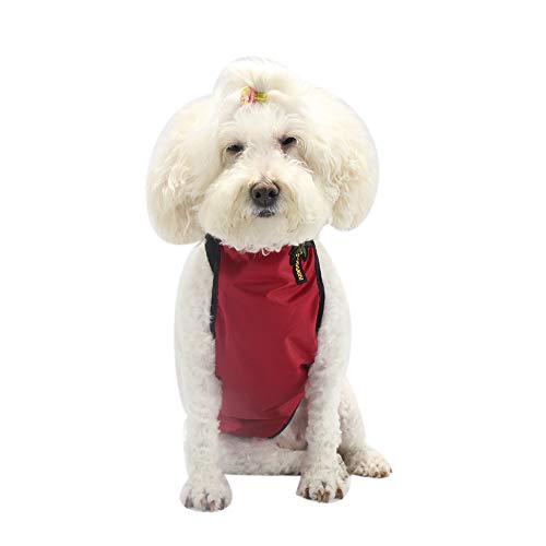 Dog Harness, Chest and Belly Protector Pet Vest Clothes Harness Breathable Waterproof for Dogs Cats Corgi (Medium, Red)