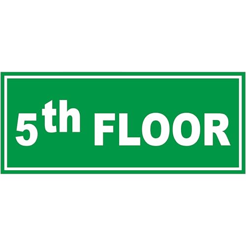 Image of ATTRACTSO - 5th Floor Sign Self Adhesive Laminated Sticker for Home, Office, Shop, Hospital, Hotel, Theatre, Restaurant - 12 inchx5 inch inch (Green)