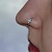 Silver Nose Ring - Blue Opal Nose Ring Hoop 20g - Rook Earring - Cartilage Hoop - Helix Earring - Tragus Jewelry - Conch Earring