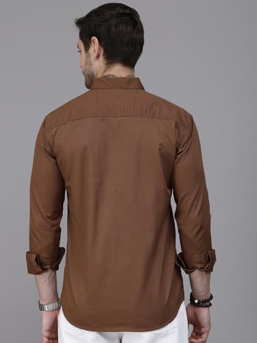 Image of Majestic Man Comfort Slim Fit Solid Pure Cotton Casual Shirt
