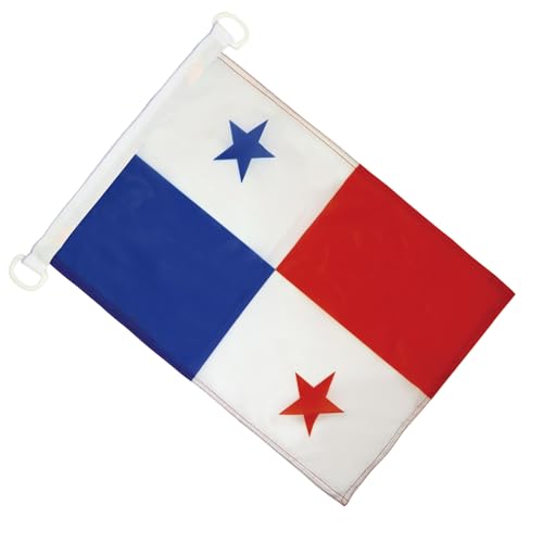 Image of Panama NAUTICAL Flag 18'' x 12'' - Panamanian flags 30 x 45 cm - Banner 12x18 in for boat - AZ FLAG