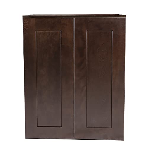 Design House Brookings 24" Fully Assembled Kitchen Wall Cabinet, Espresso Shaker #TOP13