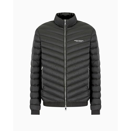 Armani Exchange Men's Quilted Milano/New York Logo Zip-up Nylon Jacket3