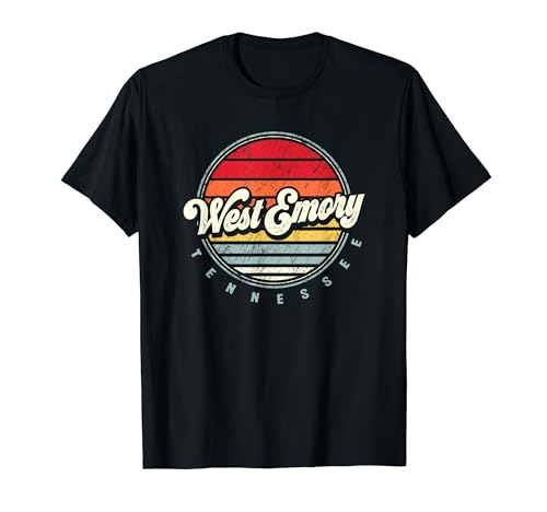 Retro West Emory Home State Cool 70s Style Sunset T-Shirt
