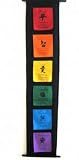 OMA Rainbow Chakra Affirmation Flag