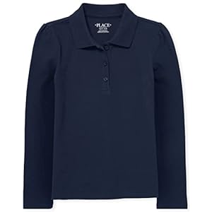 The Children’s Place Girls’ Long Sleeve Pique Polo