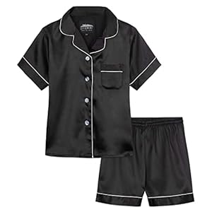 CityComfort Girls Pyjamas Set, Satin Short PJs for Summer Girls Teens Age 7-16