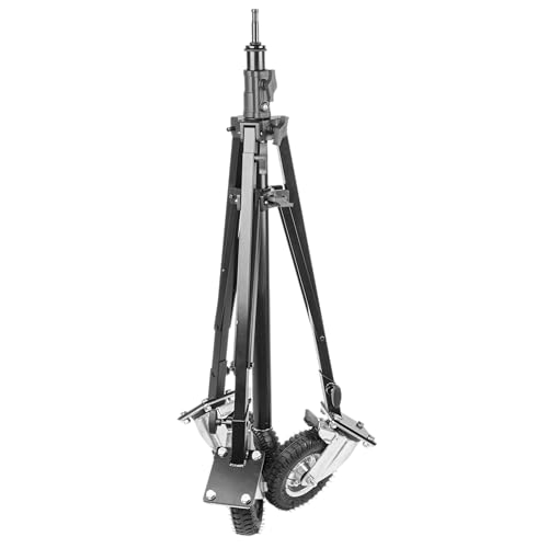 Image of Kupo Steadicam Stand with Pneumatic Wheels, Heavy Duty Docking Stand for Stabilizer Rigs, Min Height 52.1 inch, Max Height 80 inch, Supports 79lbs, Rolling Studio Support - Black (KS141611)