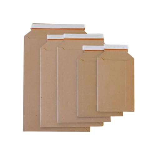 25 Stück DIN A3 Versandtaschen Karton 455x320mm – portooptimierte Versandtaschen Pappe von MA-Verpackungen, selbstklebend mit Aufreißfaden, Füllhöhe bis 50mm – stabile Karton-Versandtaschen