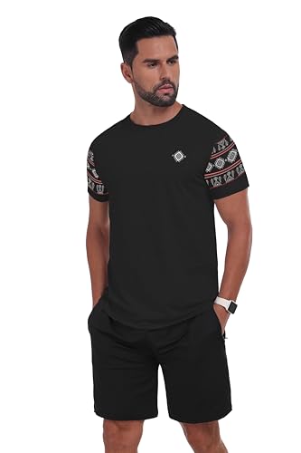 Men's T-Shirts Casual Summer Western Aztec Print Short Sleeve Tops Basic Comfortable Tees Shirts2