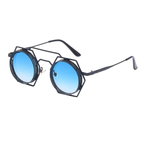 Lunettes de soleil rétro contre éblouissement monture ronde punk confortable
