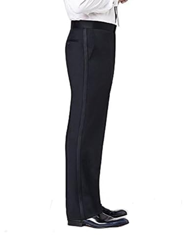 Men's Plain Front Tuxedo Trouser 3037P-32x28 Black