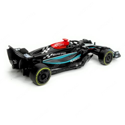 Image of 1:36 Scale Diecast F1 Racing Car with Pull Back Action, Metal Body Toy Model, Compatible with Mercedes-AMG F1 W15#63 2024 Design, Formula Racing Car for Kids