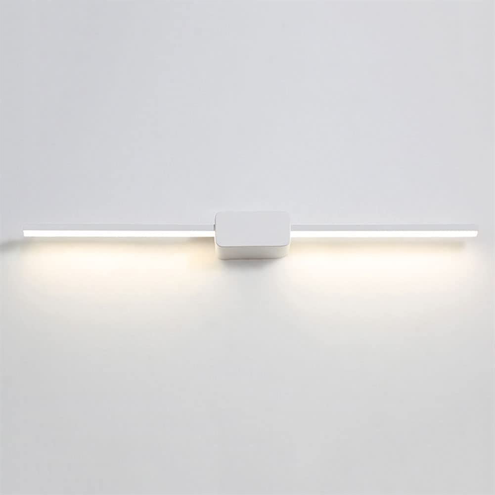 SEMANHUA Nordic White Linear Bathroom Mirror Light - Adjustable LED Sconce for Vanity & Cabinets(3000k,80cm)