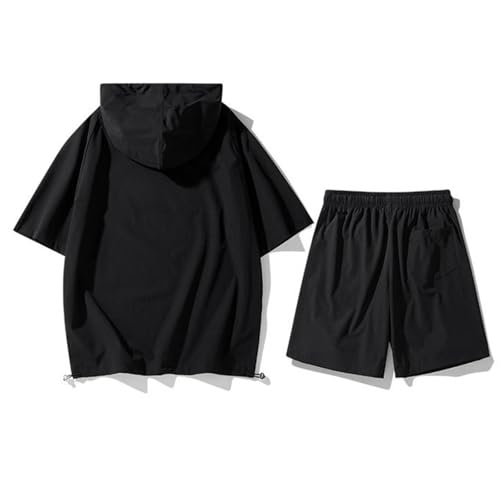 Mens Summer Casual Sportswear Simple Series Short Sleeve Round Neck Top and Shorts Two Piece Set Mens Dress Set2