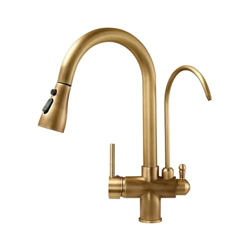 Grifo de purificación para beber en fregadero de cocina de estilo vintage rústico