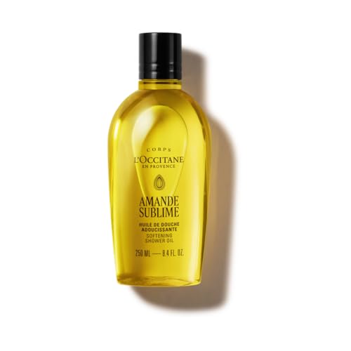 LOCCITANE Almond Shower Oil 250ml | Moisturising & Nourishing | Vegan & 99% Readily Biodegradable | Luxury & Clean Beauty Body Wash for All Skin Types