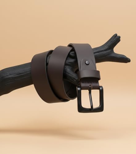 Image of WildHorn Leather Belt for Men | Casual Leather Belt For Men | Free Size | Adjustable I 48 inches length | Waist upto 44 inches.