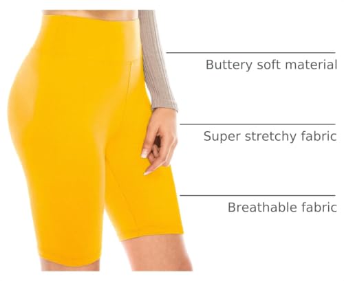Image of ALWAYS Women's High Waist Bike Shorts - Athletic Workout Tummy Control Stretch Running Yoga Pants