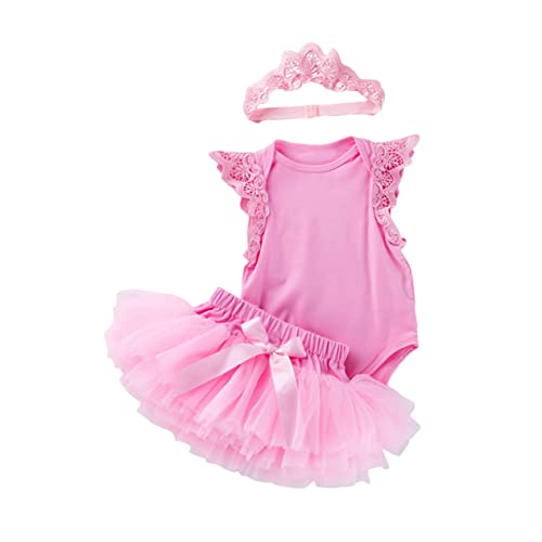 LIFKOME Boy Girl Princess Dress Suit Tutu Skirt Girl Outfit Headband Tulle Skirt Romper Dress Easy Wear and Remove Fashionable and Comfortable