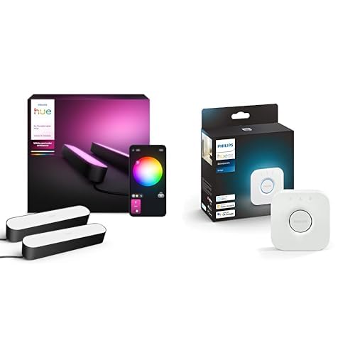 Philips Hue akıllı aydınlatma seti (Play 2'li EkoPaket ve Bridge bağlantı köprüsü)