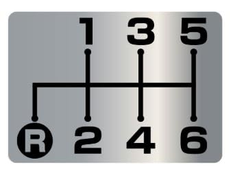 シフトパターン ステッカー エンブレム シール 4速 5速 6速 7速 MT車 表示 車検 両面テープ sihu9 (type2)
