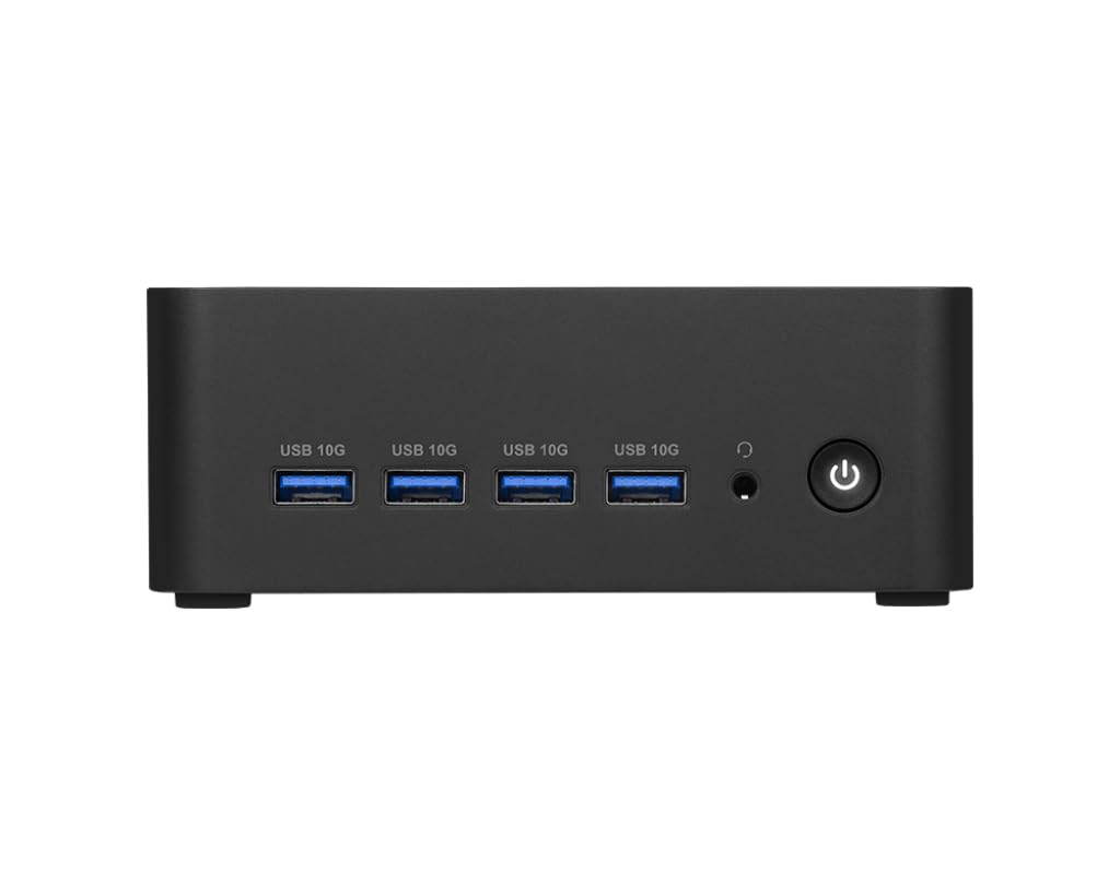 MSI Cubi AI 8M-008BEU Cubo Nero 8645HS AMD SoC 4,3 GHz Altoparlanti incorporati (MSI Cubi Z AI 8M AMD Ryzen 5 8645HS Barebone)