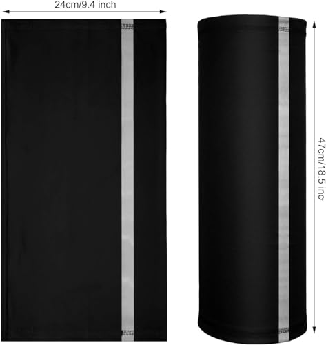 4 Pieces Visibility Reflective Neck Gaiter Neon Safety Bandana Winter Fleece Scarf Bandanas for Men Women2