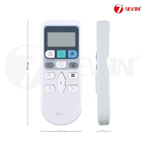 Image of 7SEVEN Compatible AC Remote for Hitachi Split AC and Window Air Conditioner the Model of Remote Control is 155, Exact Match with Remote No Pairing Required use New AAA Alkaline Battery.