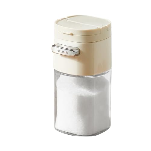 Genérico Pequeño Salero | Distribuidores de Especias de Vidrio | Recipiente de Pimienta Resistente con Gran Apertura para Mesa de Restaurante y Coin Café
